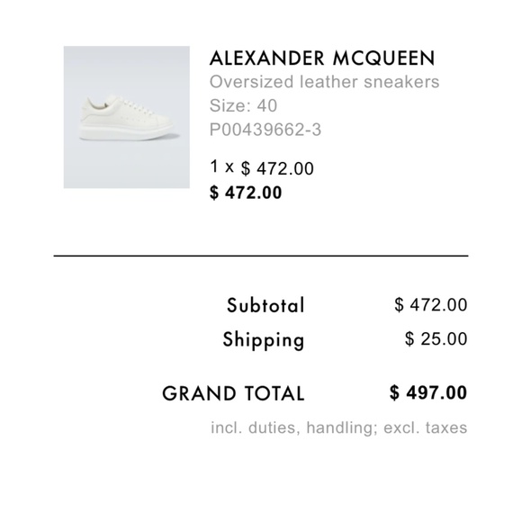 Alexander Mcqueen Oversized Low Top Sneakers women size 9 US 40 EU - Picture 12 of 13